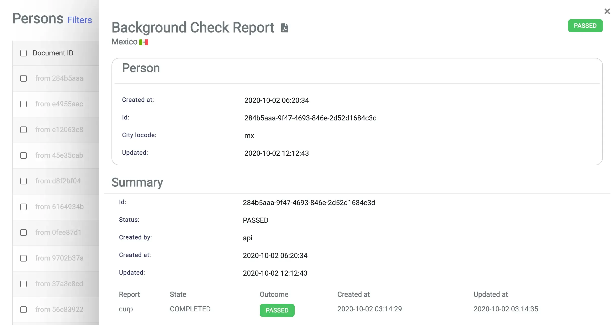 Screenshot of the 'Add Person & View Details' button in Emptor's Dashboard