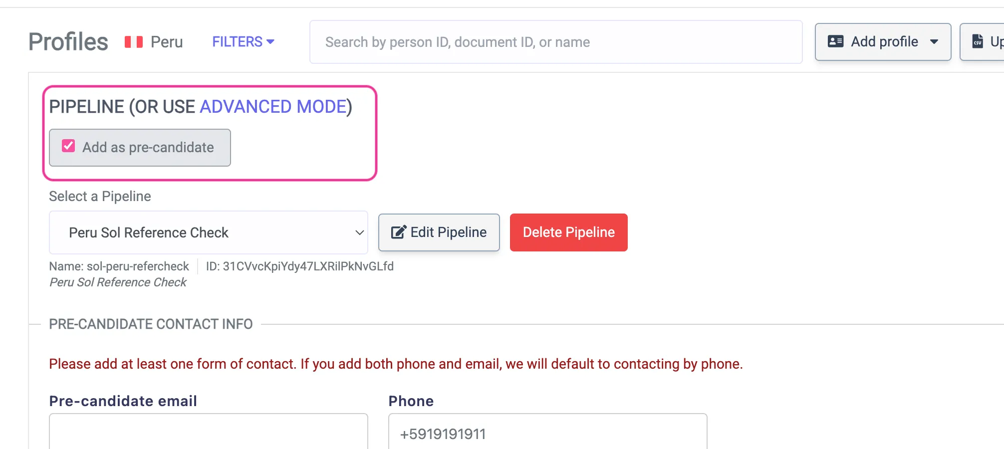 Add as pre-candidate screenshot